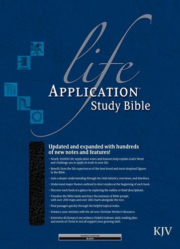 KJV LIFE APPLICATION STUDY BIBLE Black Bonded Leather